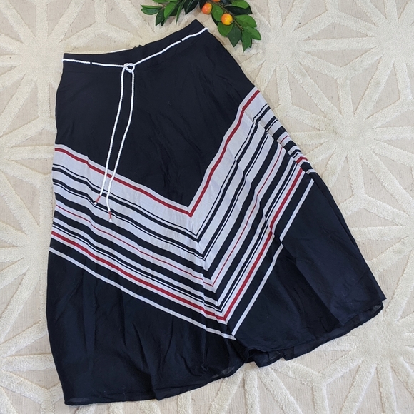 Tommy Hilfiger Dresses & Skirts - Tommy Hilfiger Striped A-Line Maxi Skirt Sz 12